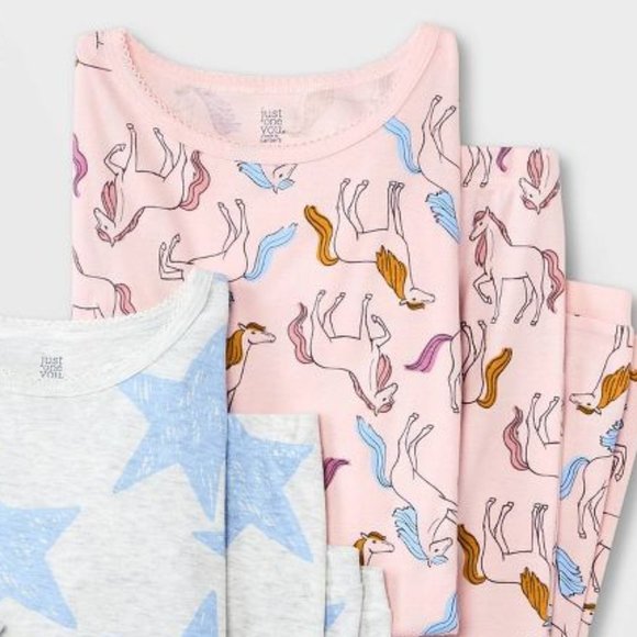 Carter's Just One You -Girls Horse 100% Cotton T-Shirt Pullover Pajama - Picture 5 of 5